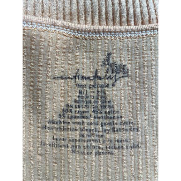 Free People Ribbed V-Neck Cropped Brami Tank Top Orange Size Medium / Large Cami - Picture 5 of 6